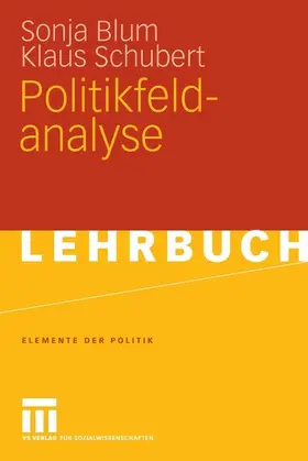 Blum / Schubert |  Politikfeldanalyse | eBook | Sack Fachmedien