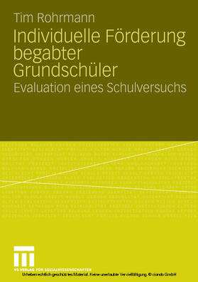 Rohrmann |  Individuelle Förderung begabter Grundschüler | eBook | Sack Fachmedien