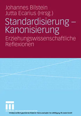 Bilstein / Ecarius | Standardisierung - Kanonisierung | E-Book | sack.de