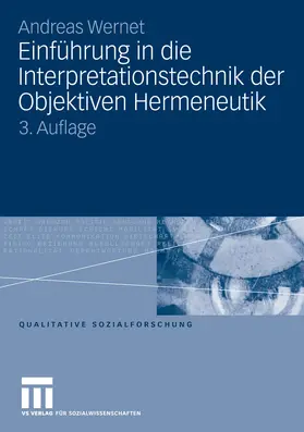 Wernet |  Einführung in die Interpretationstechnik der Objektiven Hermeneutik | eBook | Sack Fachmedien