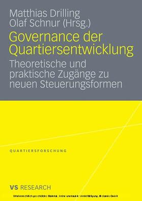 Drilling / Schnur |  Governance der Quartiersentwicklung | eBook | Sack Fachmedien