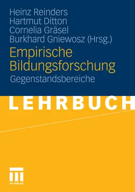 Reinders / Ditton / Gräsel |  Empirische Bildungsforschung | eBook | Sack Fachmedien