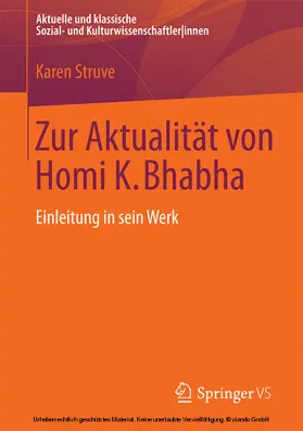 Struve |  Zur Aktualität von Homi K. Bhabha | eBook | Sack Fachmedien