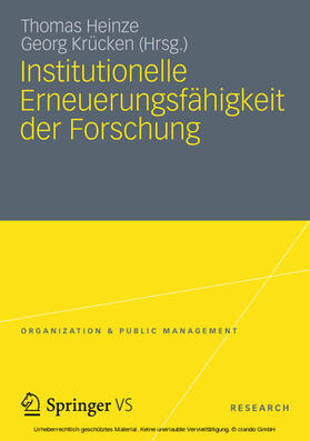 Heinze / Krücken |  Institutionelle Erneuerungsfähigkeit der Forschung | eBook | Sack Fachmedien