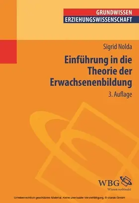 Nolda |  Einführung in die Theorie der Erwachsenenbildung | eBook | Sack Fachmedien