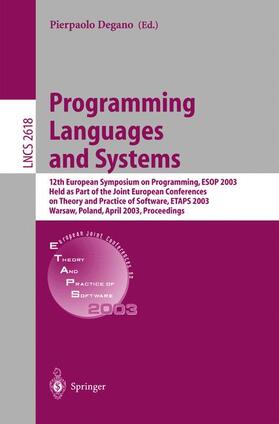 Degano |  Programming Languages and Systems | Buch |  Sack Fachmedien