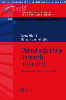 Bamieh / Giarré |  Multidisciplinary Research in Control | Buch |  Sack Fachmedien