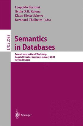 Bertossi / Thalheim / Katona |  Semantics in Databases | Buch |  Sack Fachmedien