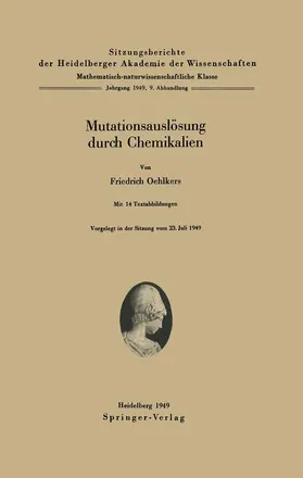 Oehlkers |  Mutationsauslösung durch Chemikalien | Buch |  Sack Fachmedien