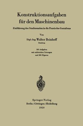 Beinhoff |  Konstruktionsaufgaben für den Maschinenbau | Buch |  Sack Fachmedien
