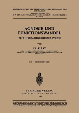 Bay |  Agnosie und Funktionswandel | Buch |  Sack Fachmedien