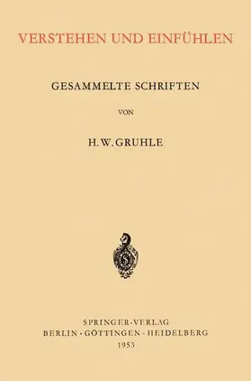 Gruhle |  Verstehen und Einfühlen | Buch |  Sack Fachmedien