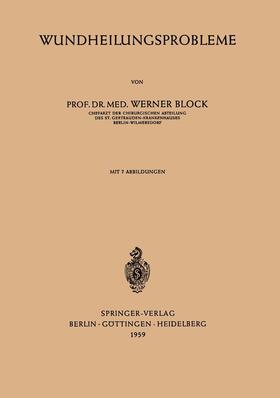 Block |  Wundheilungsprobleme | Buch |  Sack Fachmedien