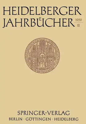  Heidelberger Jahrbücher | Buch |  Sack Fachmedien