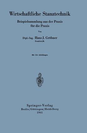 Gröbner |  Wirtschaftliche Stanztechnik | Buch |  Sack Fachmedien