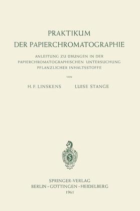 Stange / Linskens |  Praktikum der Papierchromatographie | Buch |  Sack Fachmedien