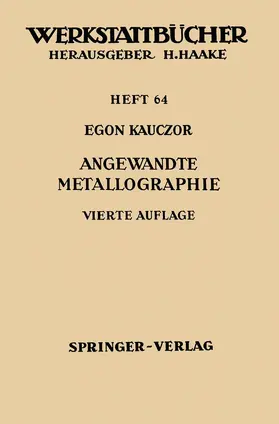 Kauczor |  Angewandte Metallographie | Buch |  Sack Fachmedien