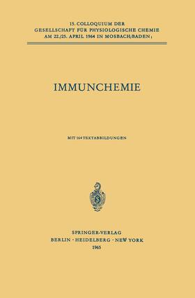  Immunchemie | Buch |  Sack Fachmedien
