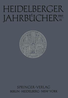  Heidelberger Jahrbücher | Buch |  Sack Fachmedien