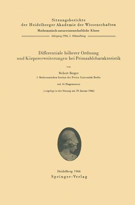 Berger |  Differentiale höherer Ordnung und Körpererweiterungen bei Primzahlcharakteristik | Buch |  Sack Fachmedien