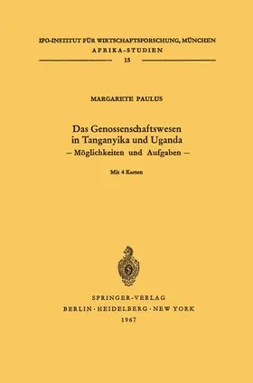 Paulus |  Das Genossenschaftswesen in Tanganyika und Uganda | Buch |  Sack Fachmedien