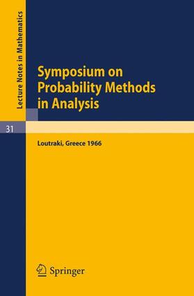 Teissier / Morel |  Symposium on Probability Methods in Analysis | Buch |  Sack Fachmedien