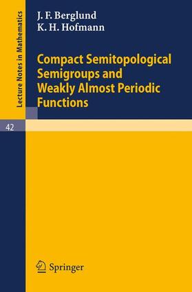 Hofmann / Berglund |  Compact Semitopological Semigroups and Weakly Almost Periodic Functions | Buch |  Sack Fachmedien
