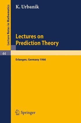 Urbanik |  Lectures on Prediction Theory | Buch |  Sack Fachmedien