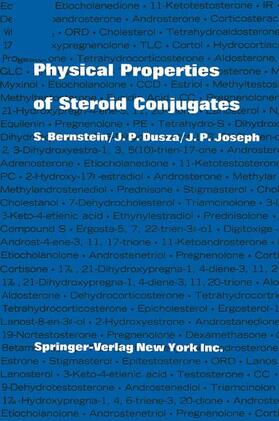 Bernstein / Joseph / Dusza |  Physical Properties of Steroid Conjugates | Buch |  Sack Fachmedien