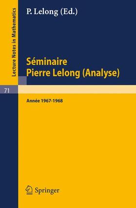 Eckmann / Dold |  Séminaire Pierre Lelong (Analyse). Année 1967-1968 | Buch |  Sack Fachmedien