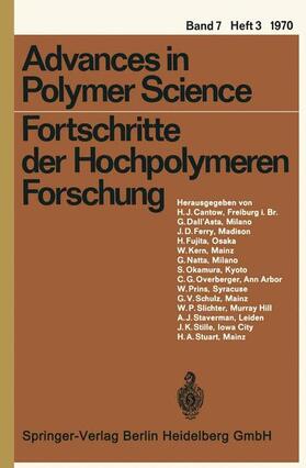 Cantow / Schulz / Dall’Asta |  Fortschritte der Hochpolymeren Forschung | Buch |  Sack Fachmedien