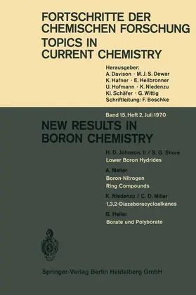 II / Shore / heller |  New Results in Boron Chemistry | Buch |  Sack Fachmedien