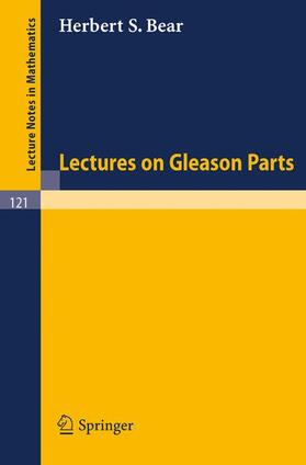 Bear |  Lectures on Gleason Parts | Buch |  Sack Fachmedien