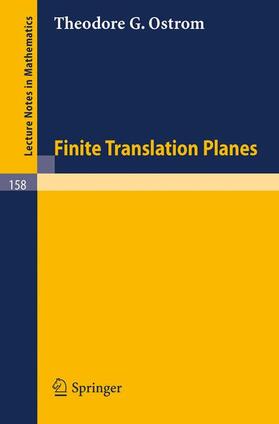 Ostrom |  Finite Translation Planes | Buch |  Sack Fachmedien