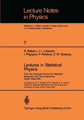 Resibois / Balescu / Lebowitz |  Lectures in Statistical Physics | Buch |  Sack Fachmedien