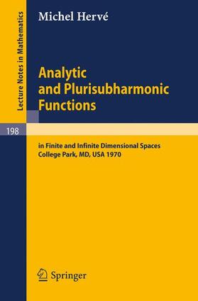 Herve |  Analytic and Plurisubharmonic Functions | Buch |  Sack Fachmedien
