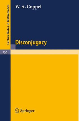 Coppel |  Disconjugacy | Buch |  Sack Fachmedien