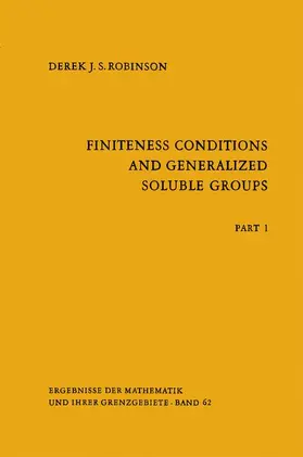 Robinson |  Finiteness Conditions and Generalized Soluble Groups | Buch |  Sack Fachmedien