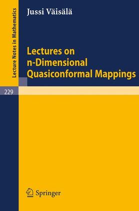 Väisälä |  Lectures on n-Dimensional Quasiconformal Mappings | Buch |  Sack Fachmedien