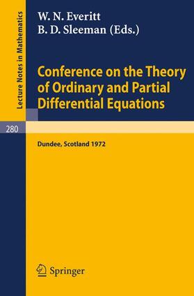 Sleeman / Everitt |  Conference on the Theory of Ordinary and Partial Differential Equations | Buch |  Sack Fachmedien