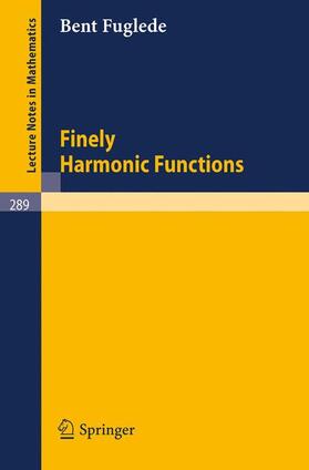 Fuglede |  Finely Harmonic Functions | Buch |  Sack Fachmedien