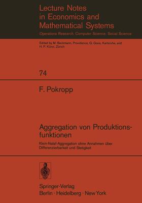 Pokropp |  Aggregation von Produktionsfunktionen | Buch |  Sack Fachmedien