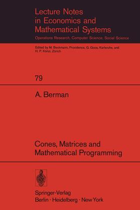 Berman |  Cones, Matrices and Mathematical Programming | Buch |  Sack Fachmedien