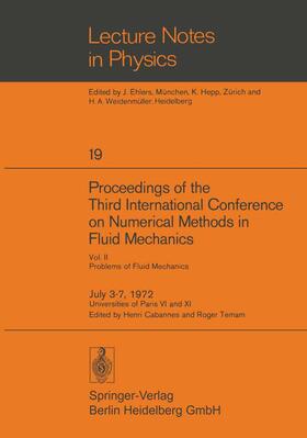 Temam / Cabannes |  Proceedings of the Third International Conference on Numerical Methods in Fluid Mechanics | Buch |  Sack Fachmedien