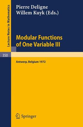 Serre / Kuyk |  Modular Functions of One Variable III | Buch |  Sack Fachmedien
