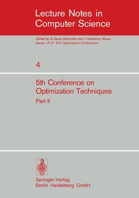 Ruberti / Conti |  Fifth Conference on Optimization Techniques. Rome 1973 | Buch |  Sack Fachmedien