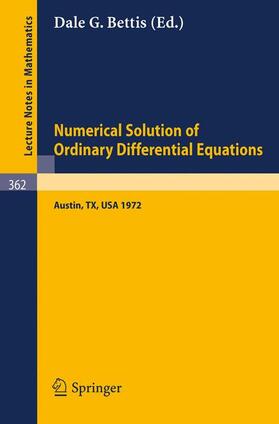 Bettis |  Proceedings of the Conference on the Numerical Solution of Ordinary Differential Equations | Buch |  Sack Fachmedien