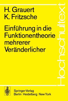Fritzsche / Grauert |  Einführung in die Funktionentheorie mehrerer Veränderlicher | Buch |  Sack Fachmedien