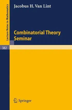 Lint |  Combinatorial Theory Seminar Eindhoven University of Technology | Buch |  Sack Fachmedien