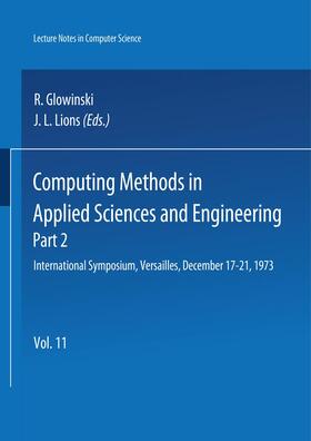 Lions / Glowinski |  Computing Methods in Applied Sciences and Engineering | Buch |  Sack Fachmedien